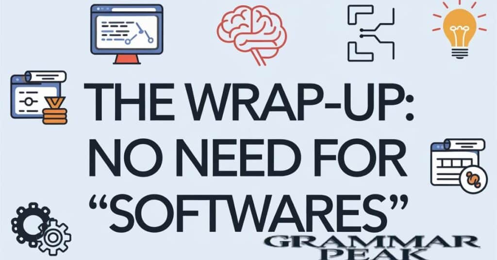 The Wrap-Up: No Need for “Softwares”