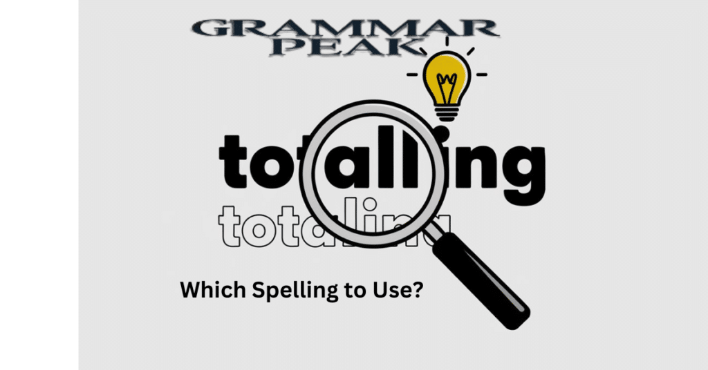 Totalling or Totaling Which Spelling to Use