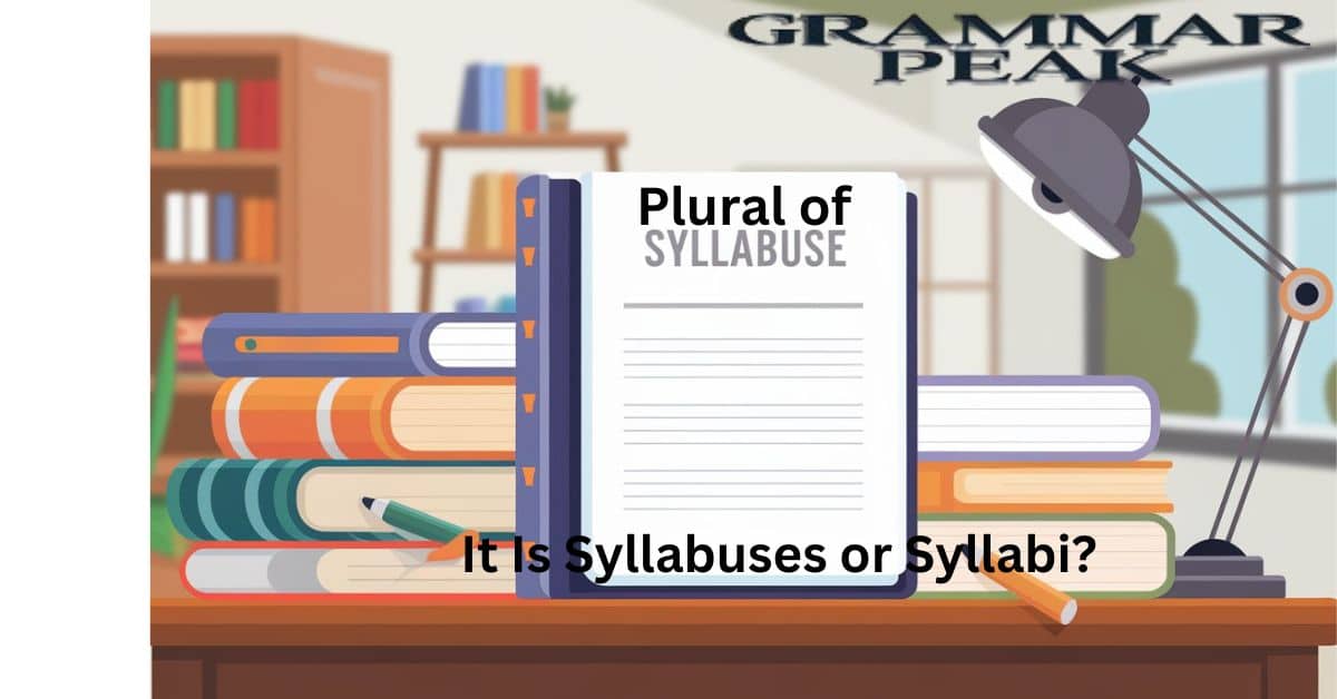 What’s the Plural of Syllabus Syllabuses or Syllabi