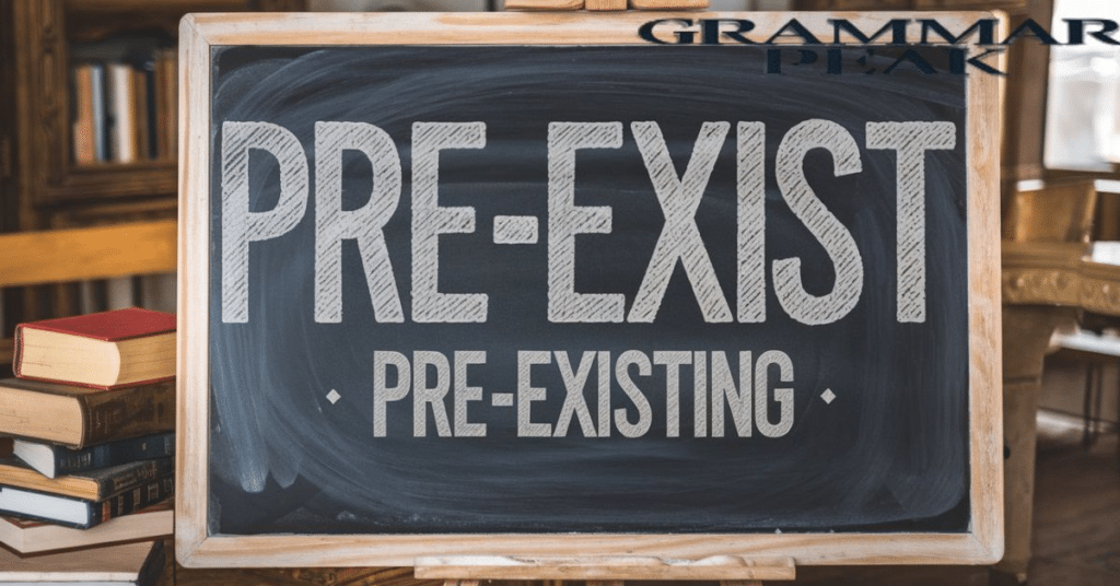 Origins of the Word “Pre-Existing” or “Preexisting”